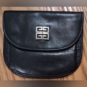 EUC Vintage Givenchy Black Calf Leather Causal Everyday Unisex Wallet Coin Purse